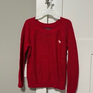 Abercrombie & Fitch Vibrant Red Crew Neck Sweater